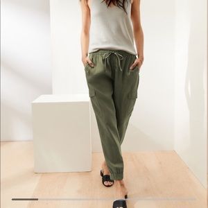 Umgee Utility Linen Blend army green Jogger pants small